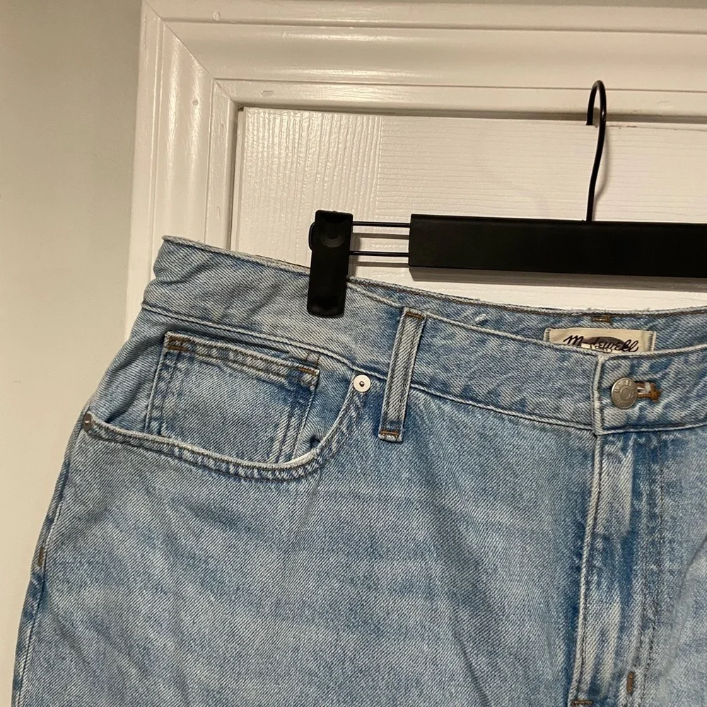 NWT Madewell Size 33P Curvy Super Wide Leg Cotton Denim High Waist Jeans